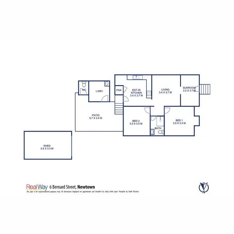 Floorplan of Homely house listing, 6 Bernard Street, Newtown QLD 4350