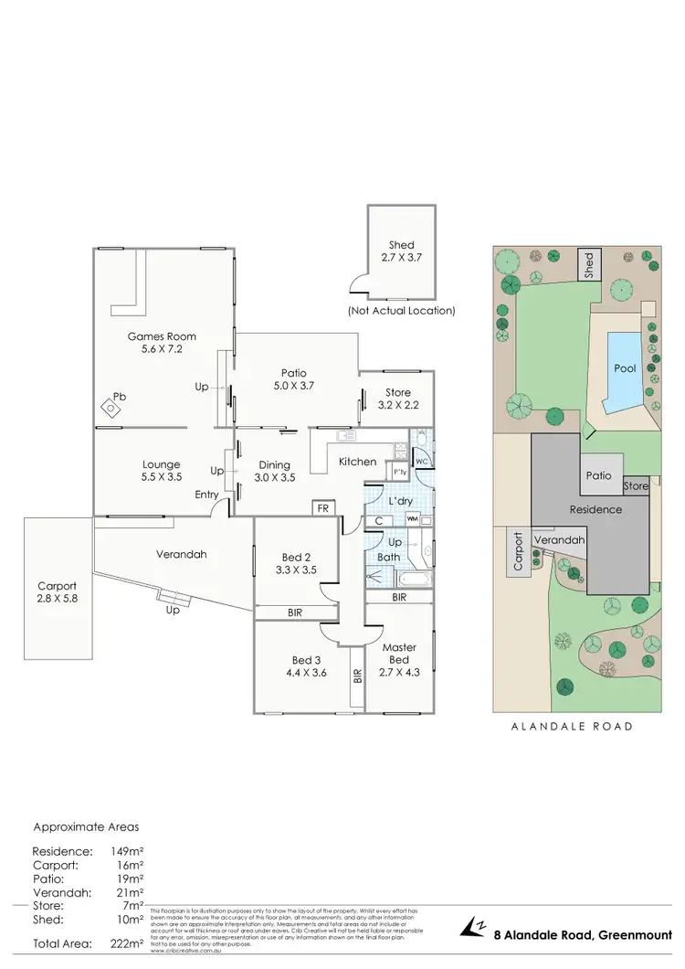 Floorplan of Homely house listing, 6 Alandale Road, Greenmount WA 6056
