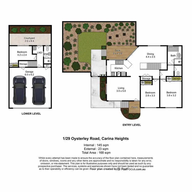 Floorplan of Homely townhouse listing, 1/29 Osterley Road, Carina Heights QLD 4152