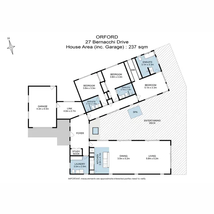 Floorplan of Homely house listing, 27 Bernacchi Drive, Orford TAS 7190