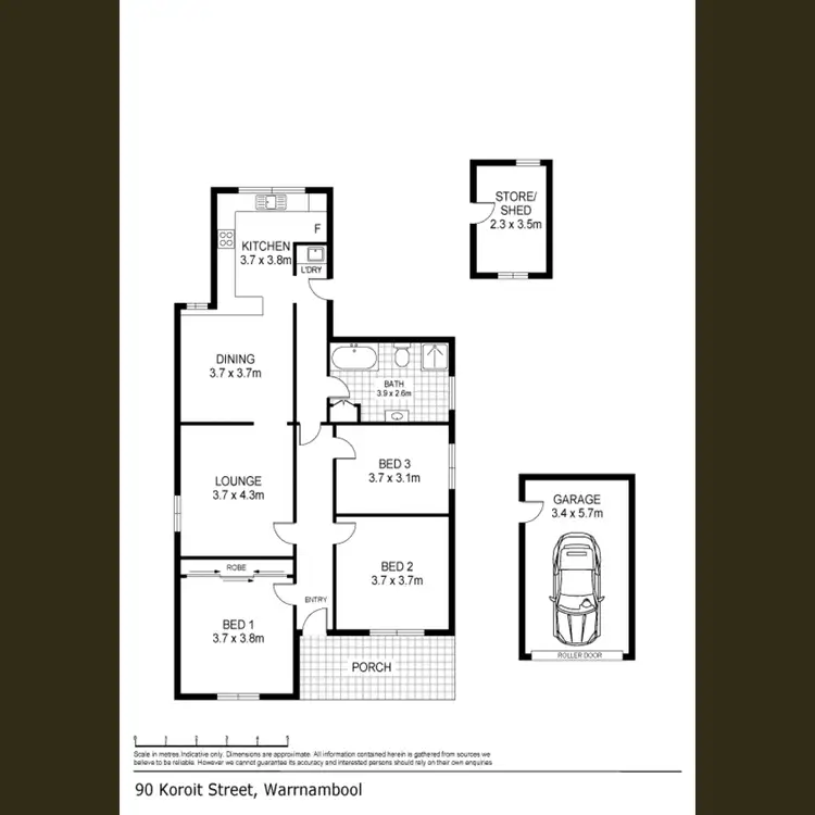 Floorplan of Homely house listing, 90 Koroit Street, Warrnambool VIC 3280