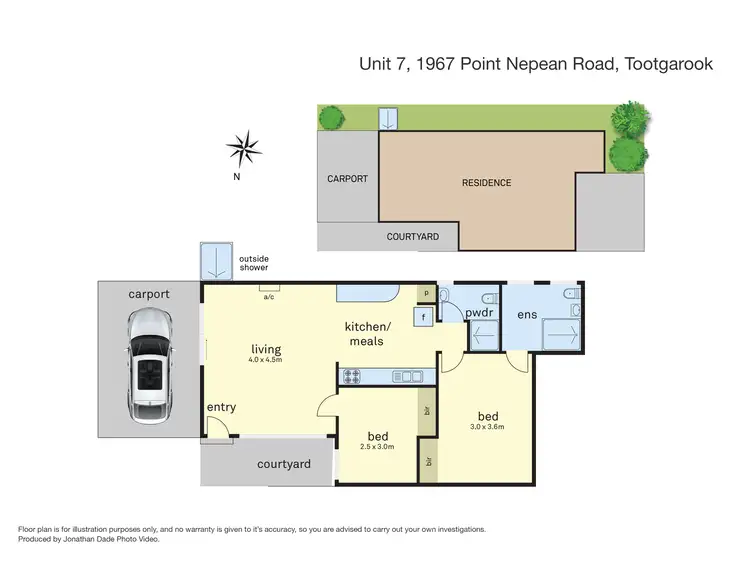 Floorplan of Homely unit listing, 7/1967 Point Nepean Road, Tootgarook VIC 3941