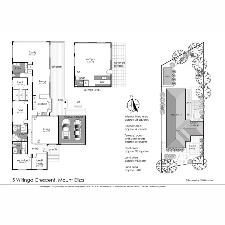 Floorplan of Homely house listing, 5 Wiringa Crescent, Mount Eliza VIC 3930