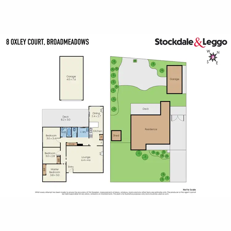 Floorplan of Homely house listing, 8 Oxley Court, Broadmeadows VIC 3047