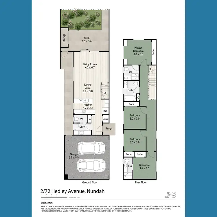 Floorplan of Homely townhouse listing, 2/72 Hedley Avenue, Nundah QLD 4012
