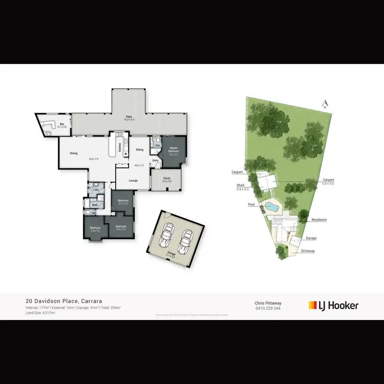 Floorplan of Homely rural property listing, 20 Davidson Place, Carrara QLD 4211