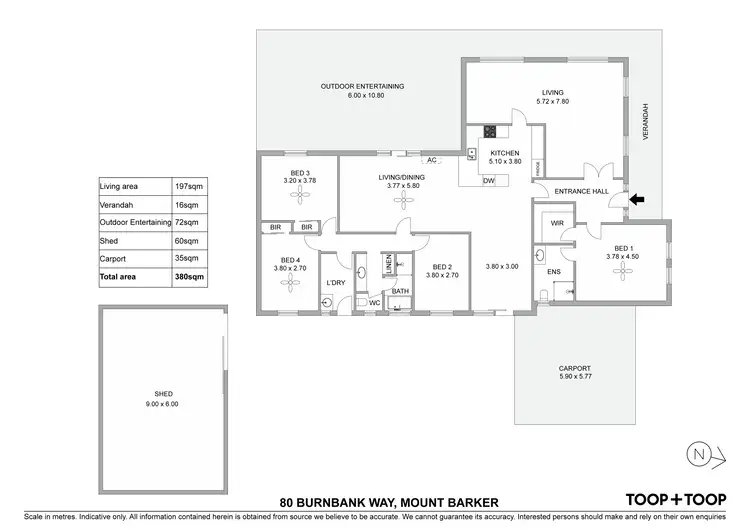 Floorplan of Homely house listing, 80 Burnbank Way, Mount Barker SA 5251