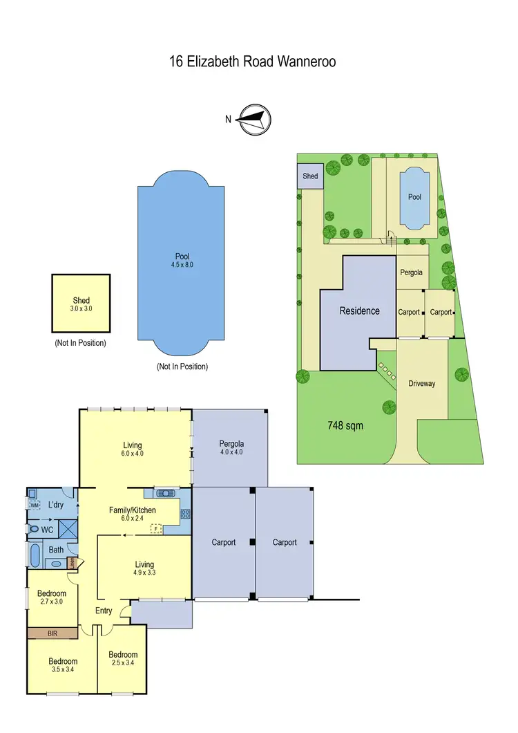 Floorplan of Homely house listing, 16 Elizabeth Road, Wanneroo WA 6065