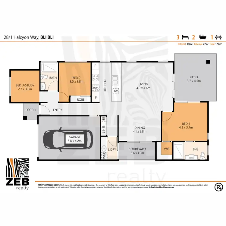 Floorplan of Homely house listing, 28/1 Halcyon Way, Bli Bli QLD 4560