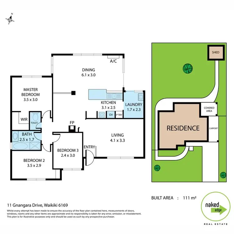 Floorplan of Homely house listing, 11 Gnangara Drive, Waikiki WA 6169