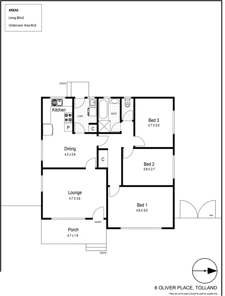 Floorplan of Homely house listing, 6 Oliver Place, Tolland NSW 2650