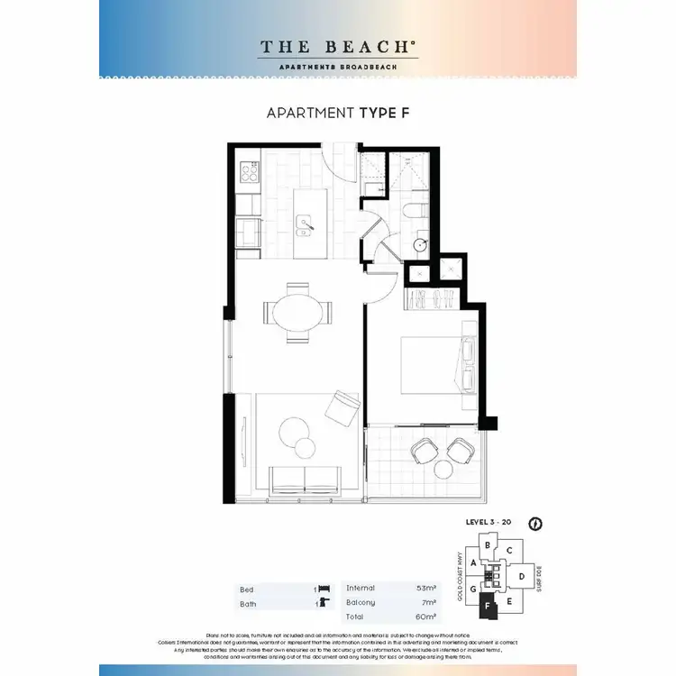 Floorplan of Homely apartment listing, 1406/2663 Gold Coast Highway, Broadbeach QLD 4218