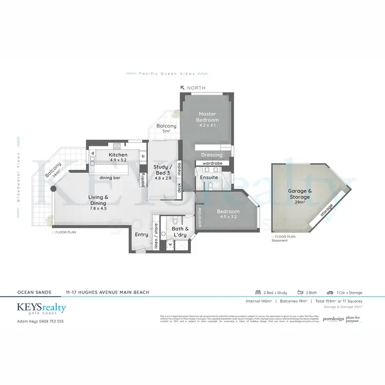 Floorplan of Homely apartment listing, 46/11 Hughes Avenue, Main Beach QLD 4217