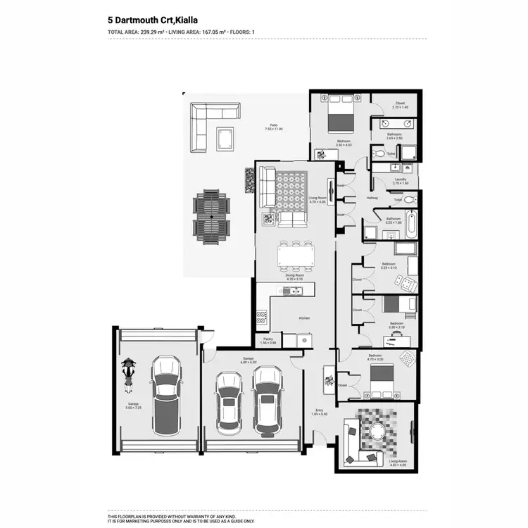 Floorplan of Homely house listing, 5 Dartmouth Court, Kialla VIC 3631