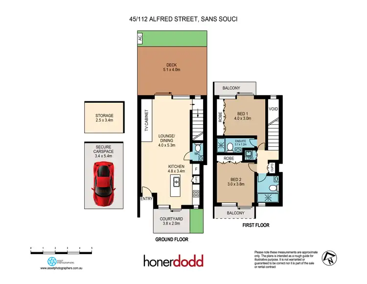 Floorplan of Homely townhouse listing, 45/112 Alfred Street, Sans Souci NSW 2219