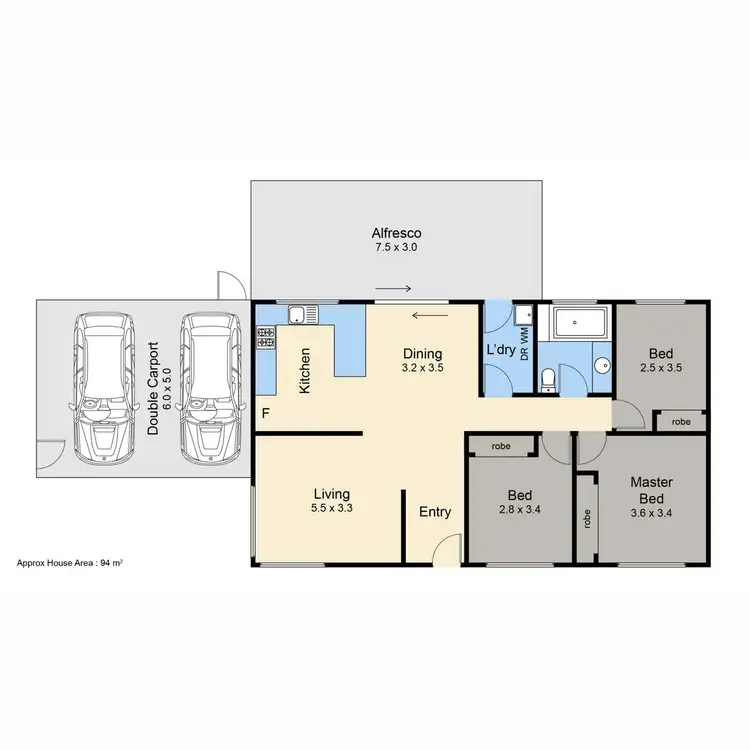 Floorplan of Homely unit listing, 1/11 Bellbangra Avenue, Rosebud VIC 3939