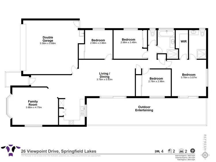Floorplan of Homely house listing, 26 Viewpoint Drive, Springfield Lakes QLD 4300