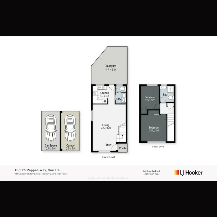 Floorplan of Homely townhouse listing, 13/125 Pappas Way, Carrara QLD 4211