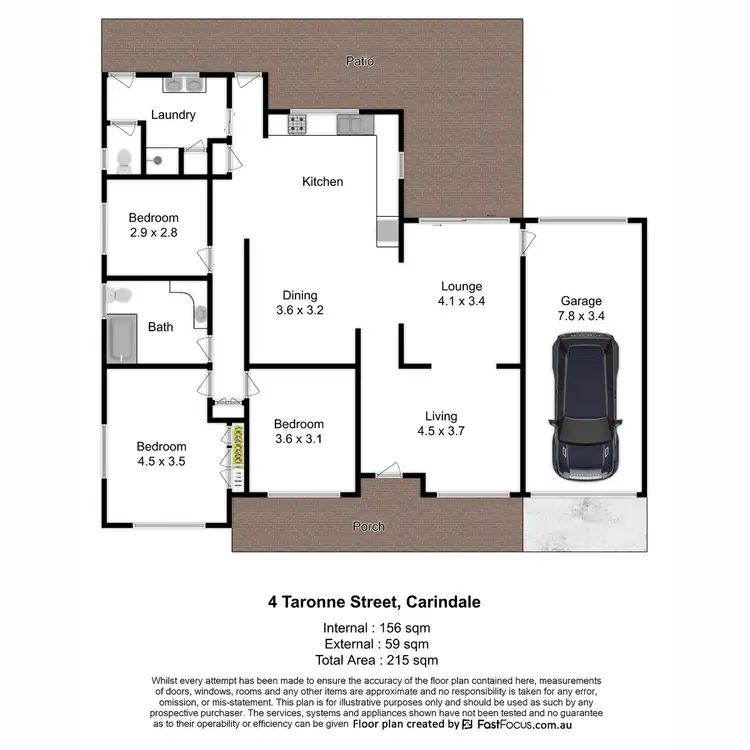 Floorplan of Homely house listing, 4 Taronne Street, Carindale QLD 4152