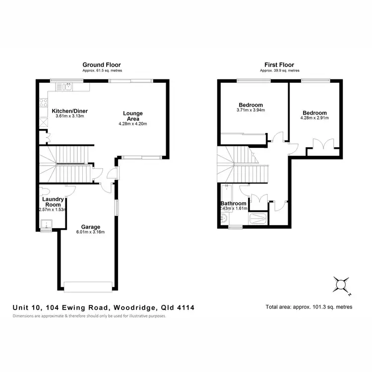 Floorplan of Homely townhouse listing, 10/104 Ewing Road, Woodridge QLD 4114