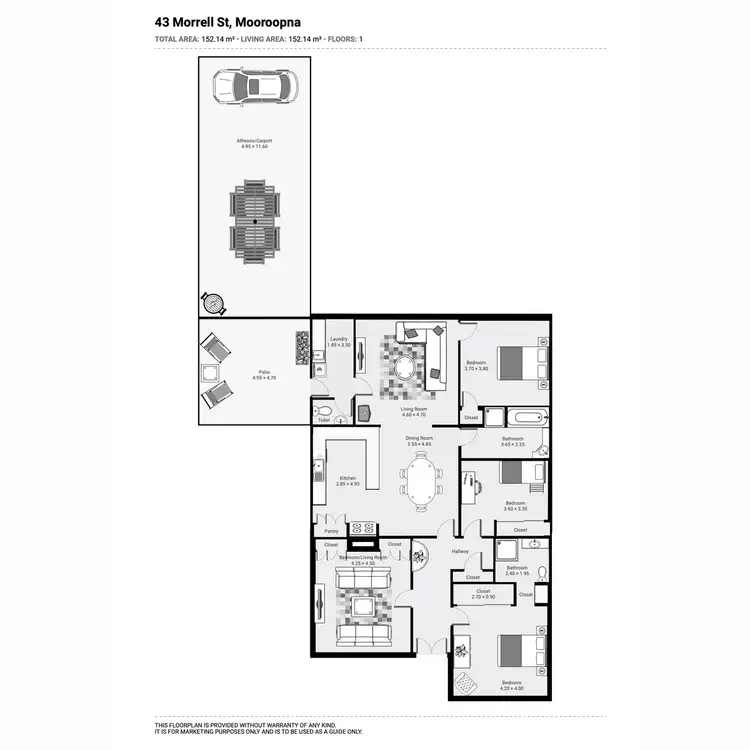 Floorplan of Homely house listing, 43 Morrell Street, Mooroopna VIC 3629