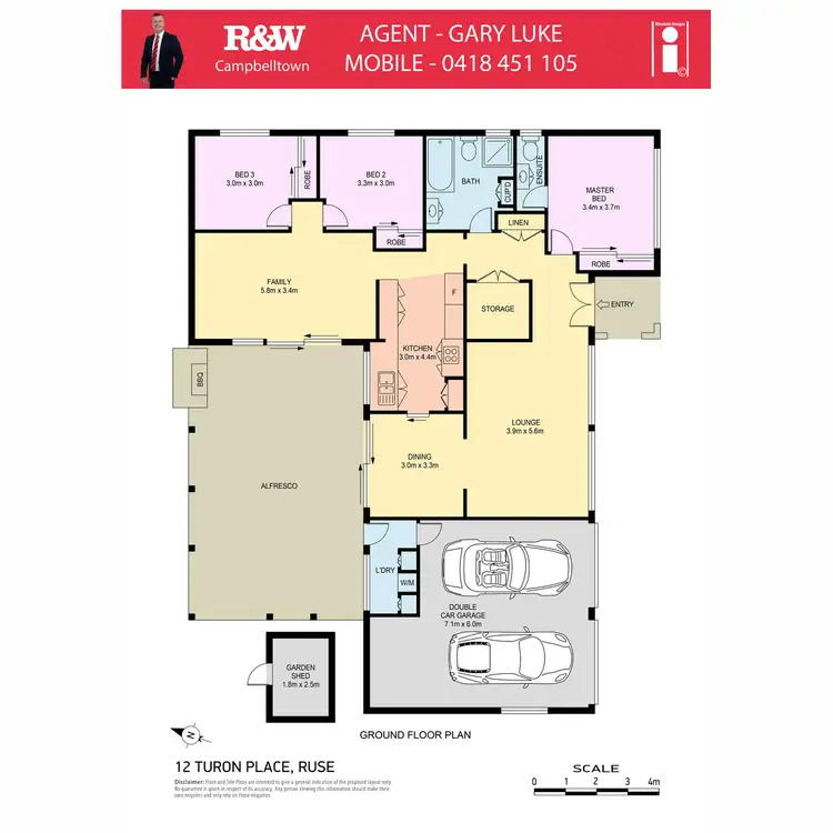 Floorplan of Homely house listing, 12 Turon Place, Ruse NSW 2560