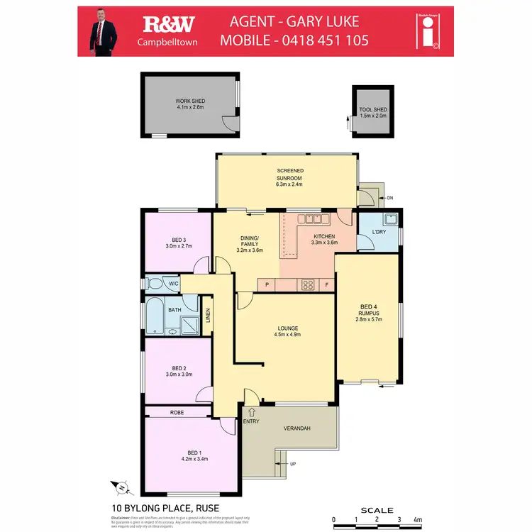 Floorplan of Homely house listing, 10 Bylong Place, Ruse NSW 2560