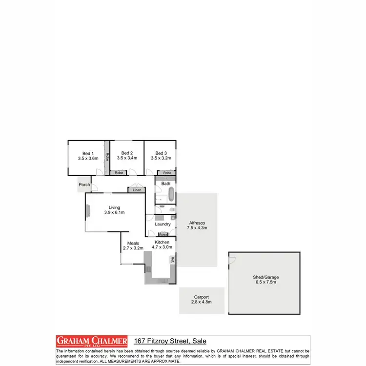 Floorplan of Homely house listing, 167 Fitzroy Street, Sale VIC 3850