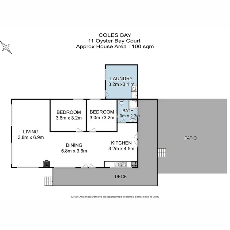 Floorplan of Homely house listing, 11 Oyster Bay Court, Coles Bay TAS 7215
