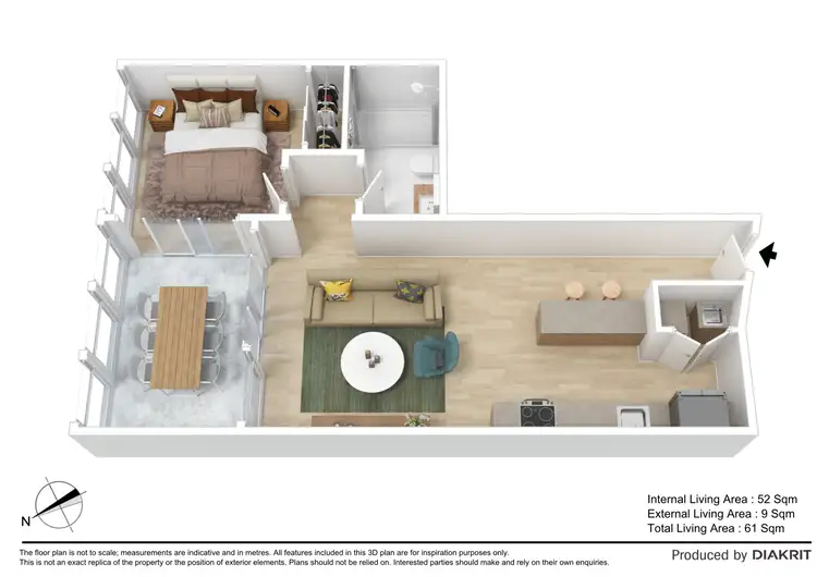 Floorplan of Homely unit listing, 614/8 Church Street, Fortitude Valley QLD 4006