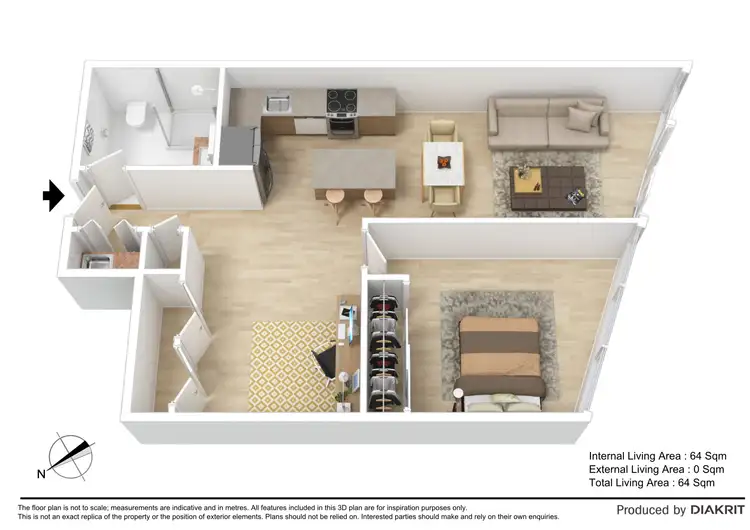 Floorplan of Homely unit listing, 907/10 Trinity Street, Fortitude Valley QLD 4006