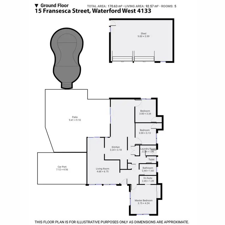 Floorplan of Homely house listing, 15 Francesca Street, Waterford West QLD 4133