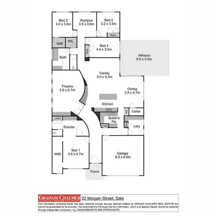Floorplan of Homely house listing, 22 Morgan Street, Sale VIC 3850