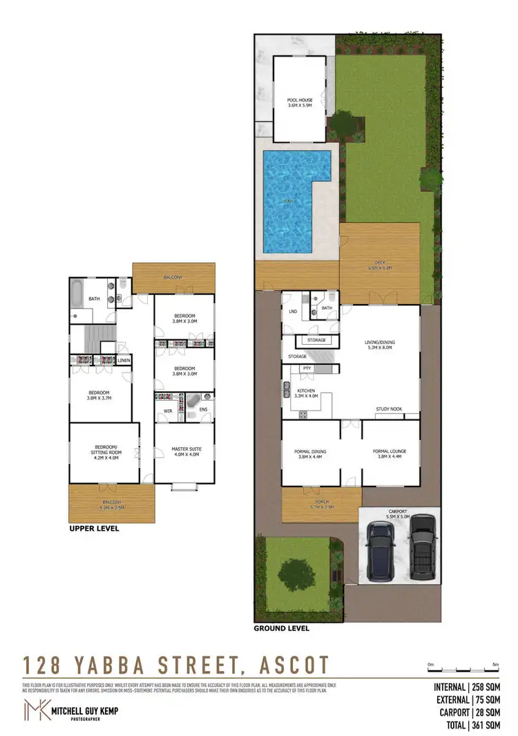 Floorplan of Homely house listing, 128 Yabba Street, Ascot QLD 4007