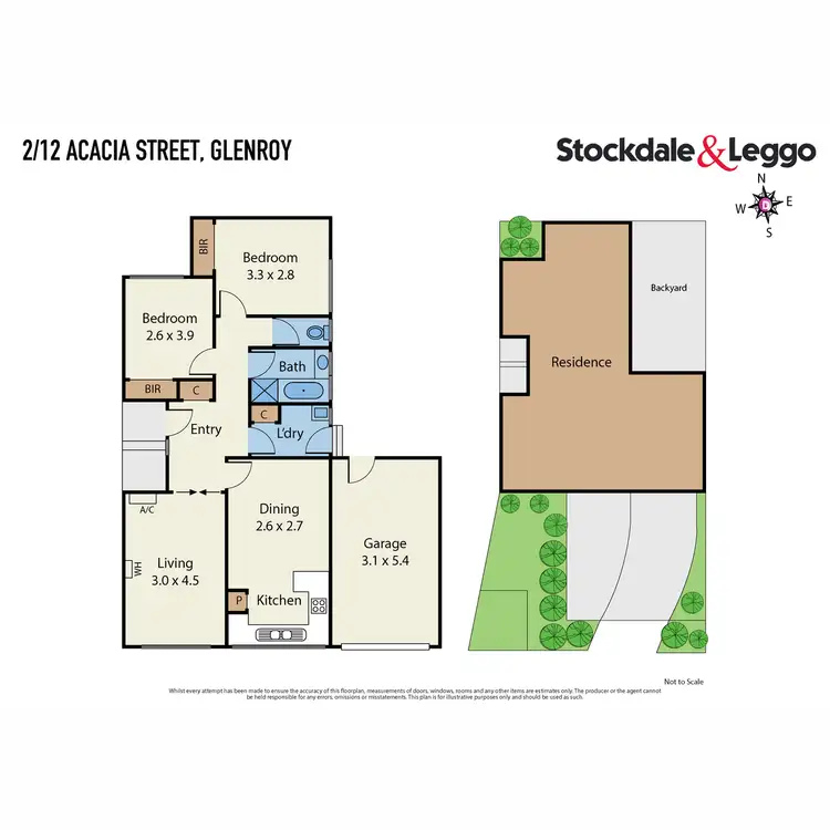 Floorplan of Homely unit listing, 2/12 Acacia Street, Glenroy VIC 3046