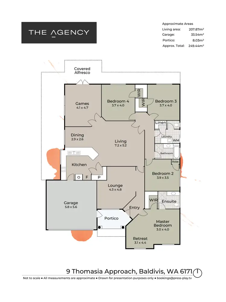 Floorplan of Homely house listing, 9 Thomasia Approach, Baldivis WA 6171
