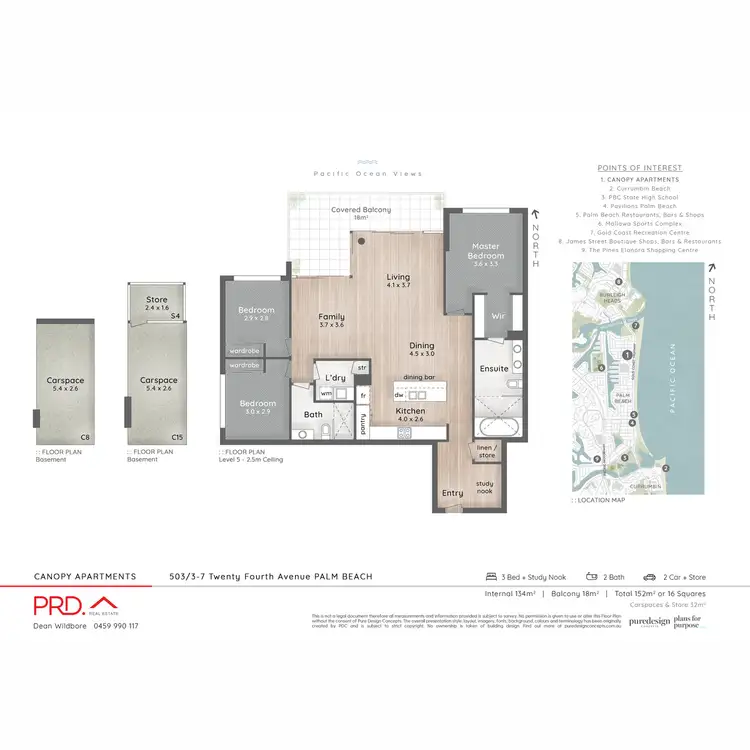 Floorplan of Homely apartment listing, 503/3-7 Twenty Fourth Avenue, Palm Beach QLD 4221