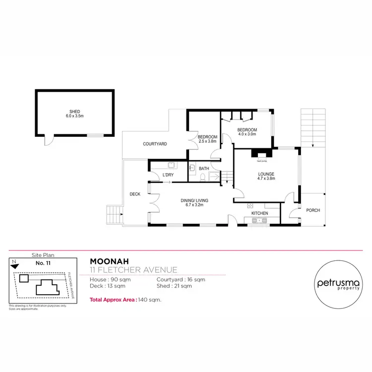 Floorplan of Homely house listing, 11 Fletcher Avenue, Moonah TAS 7009