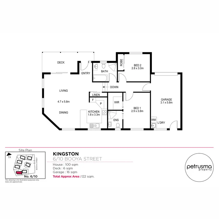Floorplan of Homely unit listing, 6/10 Booyaa Street, Kingston TAS 7050