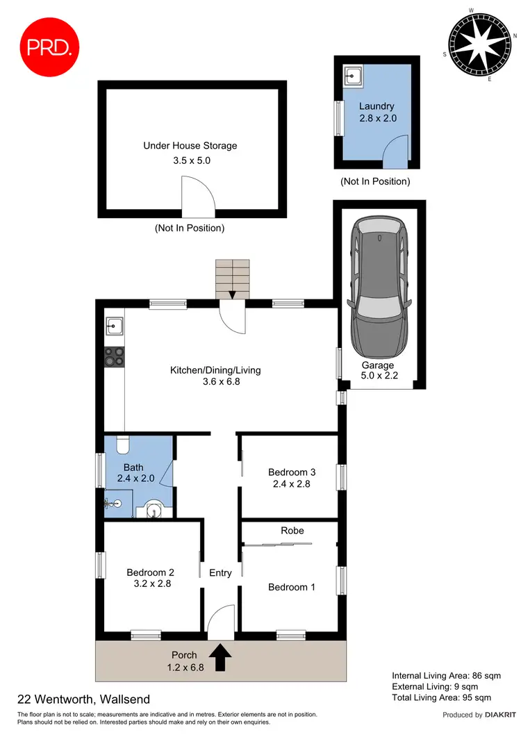 Floorplan of Homely house listing, 22 Wentworth Street, Wallsend NSW 2287