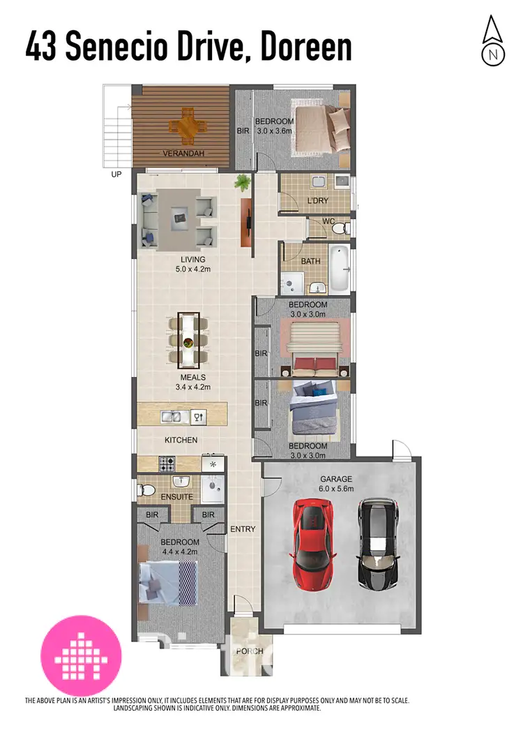 Floorplan of Homely house listing, 43 Senecio Drive, Doreen VIC 3754