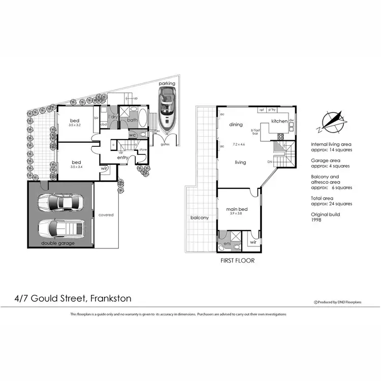 Floorplan of Homely townhouse listing, 4/7 Gould Street, Frankston VIC 3199
