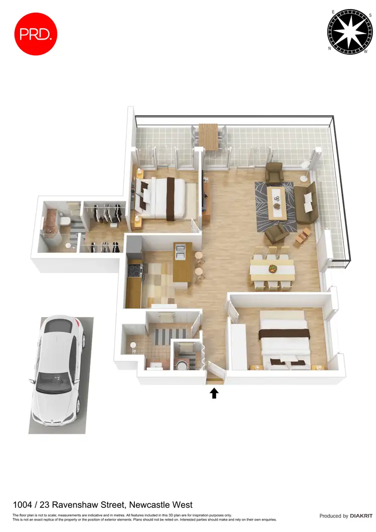 Floorplan of Homely apartment listing, 1004/23 Ravenshaw Street, Newcastle West NSW 2302