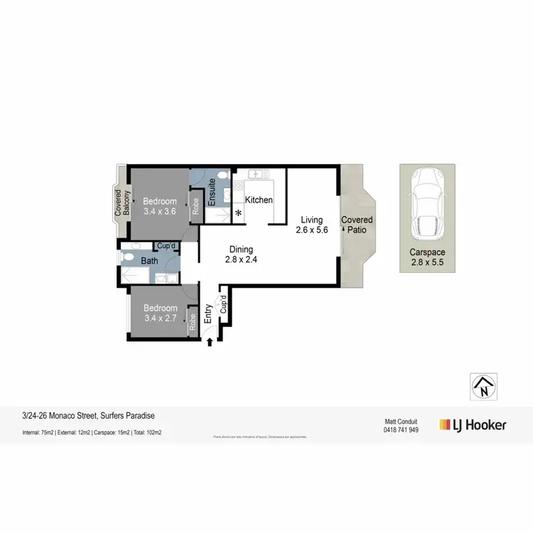 Floorplan of Homely apartment listing, 3/26-28 Monaco Street, Surfers Paradise QLD 4217