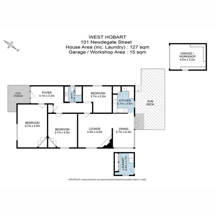 Floorplan of Homely house listing, 101 Newdegate Street, West Hobart TAS 7000