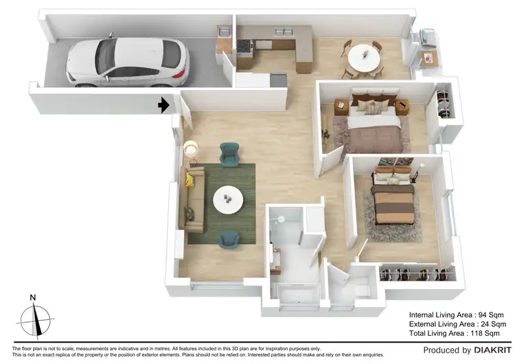 Floorplan of Homely villa listing, 43/240 Handford Road, Taigum QLD 4018
