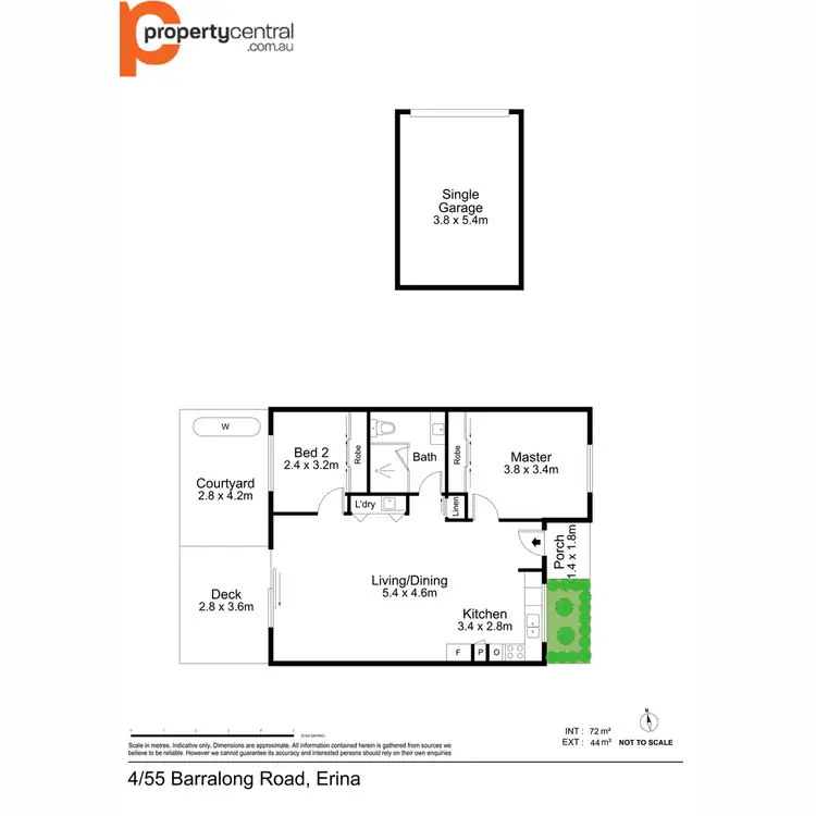 Floorplan of Homely villa listing, 4/55 Barralong Road, Erina NSW 2250
