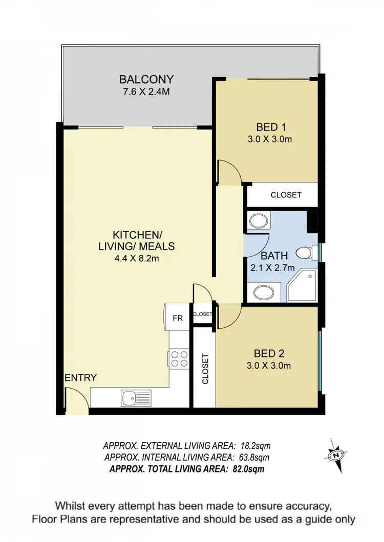 Floorplan of Homely unit listing, 3/55 Samford Road, Alderley QLD 4051