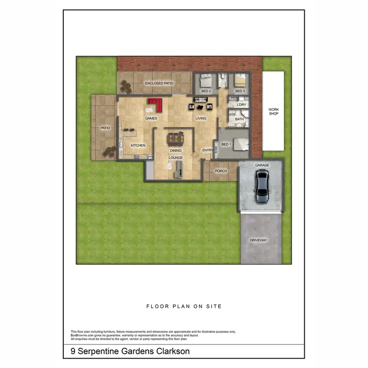 Floorplan of Homely house listing, 9 Serpentine Gardens, Clarkson WA 6030