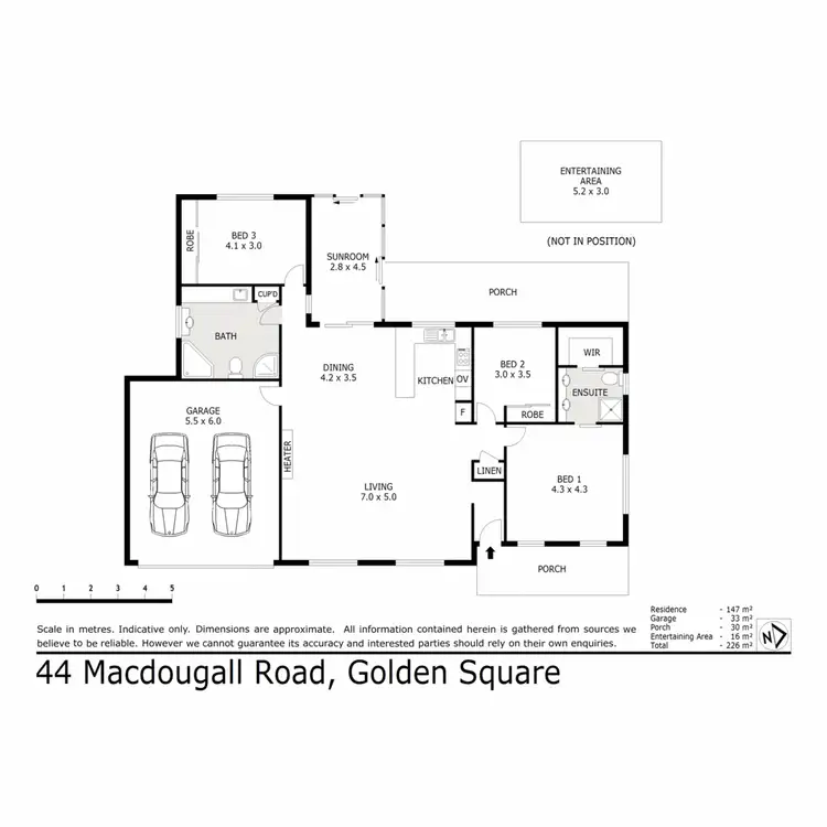 Floorplan of Homely house listing, 44 Macdougall Road, Golden Square VIC 3555